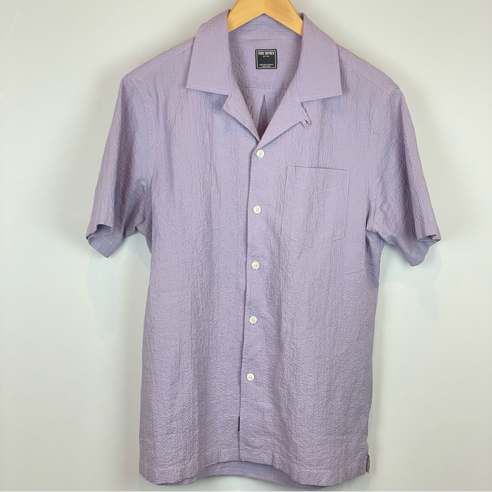 Todd Snyder Camp Collar Shirt - Small - Light Purple